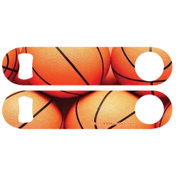 BarProducts.com Kolorcoat™ Speed Opener - Basketball Custom Bottle Openers