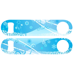 BarProducts.com Kolorcoat™ Speed Opener - Snowflakes Custom Bottle Openers