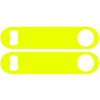 BarProducts.com Kolorcoat™ Speed Opener - Neon Yellow Custom Bottle Openers
