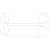 BarProducts.com Kolorcoat™ Speed Opener - White Custom Bottle Openers