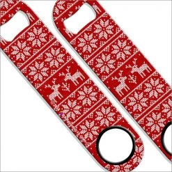 BarProducts.com Kolorcoat® Speed Openers – Christmas Sweater Series Bartending Bottle Openers
