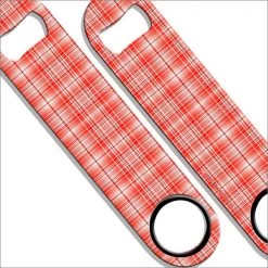 BarProducts.com Bartending Bottle Openers Speed Bottle Opener - Orange Plaid