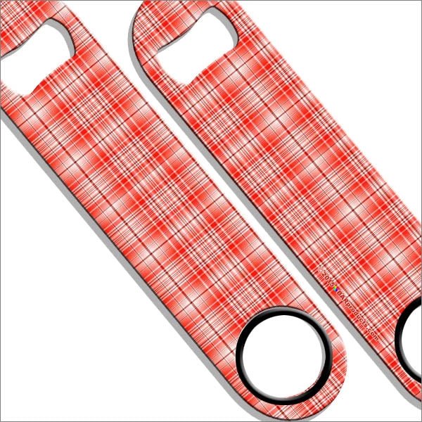 speed-opener-orange-plaid-web.jpg BarProducts.com Bartending Bottle Openers Speed Bottle Opener - Orange Plaid
