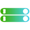 BarProducts.com Kolorcoat™ Speed Opener Gradients - Green To Blue Custom Bottle Openers