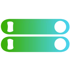 BarProducts.com Kolorcoat™ Speed Opener Gradients - Green To Blue Custom Bottle Openers