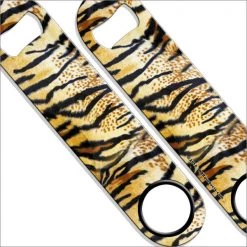 BarProducts.com Speed Bottle Opener - Tiger Print Bartending Bottle Openers