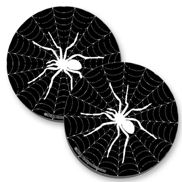 spider-round-coaster-2.jpg BarProducts.com Spider Web Foam Kolorcoat™ Coaster - 4 Inch Round Coasters