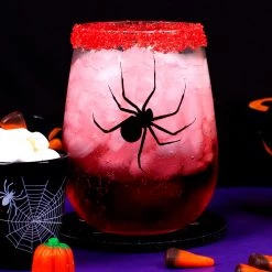BarProducts.com Spider Stemless Wine / Cocktail Glass - 17 Ounce