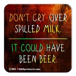 BarProducts.com BAR SUPPLIES Cork Bottom Coasters - Drinking Theme - 4