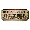 BarProducts Handcrafted Woodshop Made In The USA Wood Plaque Kolorcoat™ Bar Sign - Spilled Milk