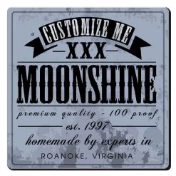 BarProducts.com CUSTOMIZABLE Coaster - 3.5in Square Foam - Moonshine Design BAR SUPPLIES