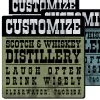 BarProducts.com CUSTOMIZABLE Coaster - 3.5in Square Foam - Distillery Design