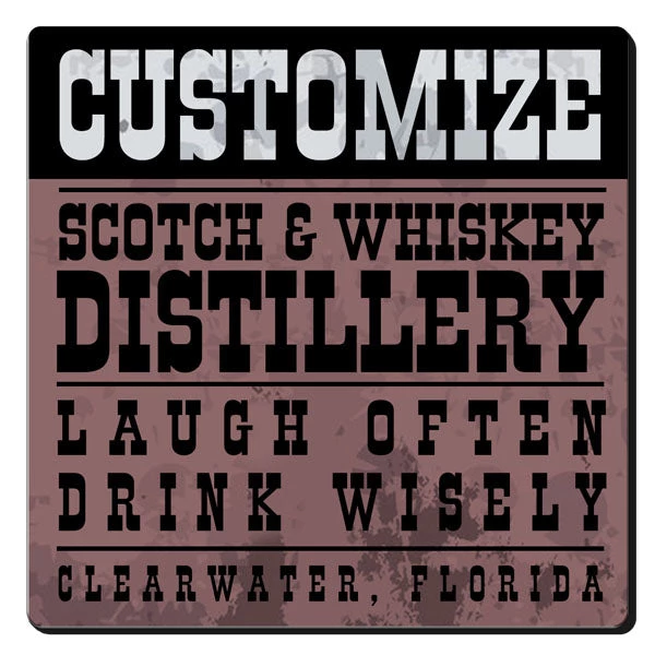 square-foam-coaster-pink-distillery-web1.jpg BarProducts.com CUSTOMIZABLE Coaster - 3.5in Square Foam - Distillery Design
