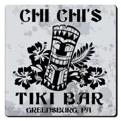BarProducts.com CUSTOMIZABLE Coaster - 3.5in Square Foam - Tiki Design