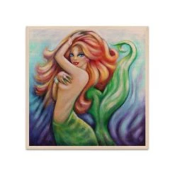 BarProducts.com Featured Artists Redhead Mermaid Square Wooden Table Top - Two Sizes Available 4 BarProducts.com Featured Artists Redhead Mermaid Square Wooden Table Top - Two Sizes Available