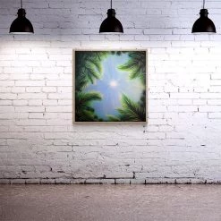 BarProducts.com Featured Artists Sky And Trees Square Wooden Table Top - Two Sizes Available