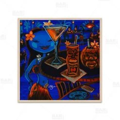 BarProducts.com Blue Tiki Bar Square Wooden Table Top - Two Sizes Available 4 BarProducts.com Blue Tiki Bar Square Wooden Table Top - Two Sizes Available