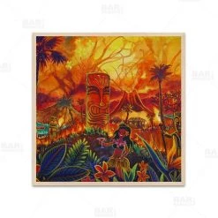 BarProducts.com Lucky Tiki Square Wooden Table Top - Two Sizes Available