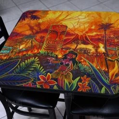 BarProducts.com Lucky Tiki Square Wooden Table Top - Two Sizes Available