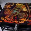 BarProducts.com Tiki Fire Night Square Wooden Table Top - Two Sizes Available Featured Artists