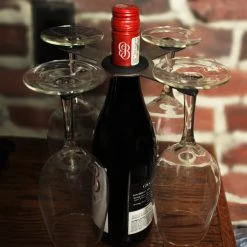 BarProducts.com Stainless Steel Wine Glass Caddy Wine Opener Accessories 4 BarProducts.com Stainless Steel Wine Glass Caddy Wine Opener Accessories