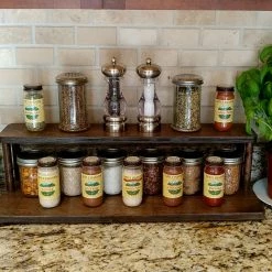 BarProducts.com Counter Caddies™ - Stained Finish - 24" STRAIGHT Shelf - Culinary / Spice Rack KITCHEN, DINING & SERVICE