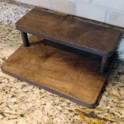 BarProducts.com Counter Caddies™ - STAINED Finish - 12" STRAIGHT - Liquor/Wine Bottle Display