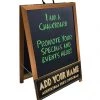 BarProducts Handcrafted "ADD YOUR NAME" A-Frame Sidewalk Chalkboard Sign – Double Sided - Wood Finish Options - Design 3 Woodshop Made In The USA