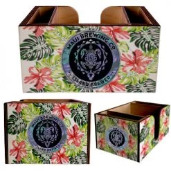 BarProducts.com Customizable Wooden Bar Caddy W/ Walnut Stained Interior