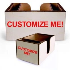 BarProducts.com Customizable Wooden Bar Caddy W/ Walnut Stained Interior