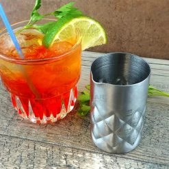 BarProducts.com BarConic® Stainless Steel Diamond Jigger W/ Spout And Measurement Lines BAR TOOLS