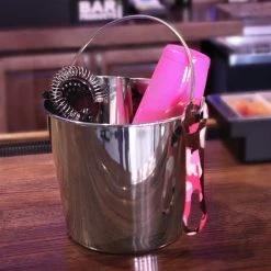 BarProducts.com Tool And Tip Bucket With Handle - Stainless Steel