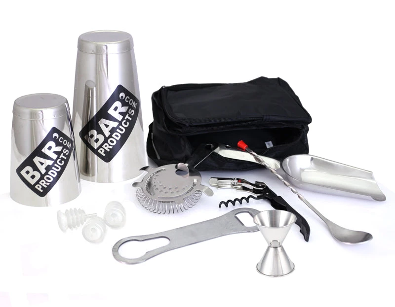 stainless-steel-tipsy-bar-package-set-main_3.jpg BarProducts.com Bar Products Bartender Complete Tote Bag