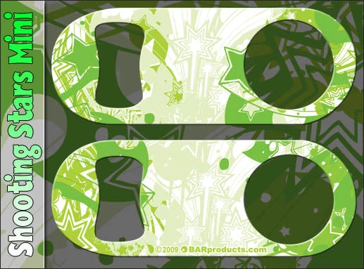 stars-green-mini-opener.jpg BarProducts.com Mini Speed Bottle Opener / Bar Key - Shooting Stars - Color Options BAR TOOLS