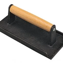 BarProducts.com KITCHEN, DINING & SERVICE Cast Iron Steak Weight With Wooden Handle