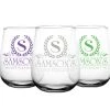 BarProducts.com CUSTOMIZABLE - Stemless Wine Glass - 17 Ounce - Crest Design 2 BAR SUPPLIES