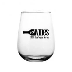 BarProducts.com 17 Oz Printed BarConic® Stemless Wine Glass