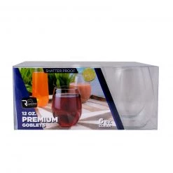 BarProducts.com Stemless Clear Wine Goblet - 12 Ounce - 6 Count SPECIAL COLLECTIONS