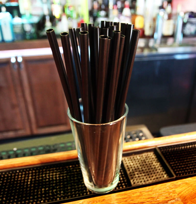 str-50blk-250mm-black-plastic-reusable-straws-bar.jpg BarProducts.com BarConic® Reusable Polypropylene Straws - 50 Pack Black 250mm BAR SUPPLIES