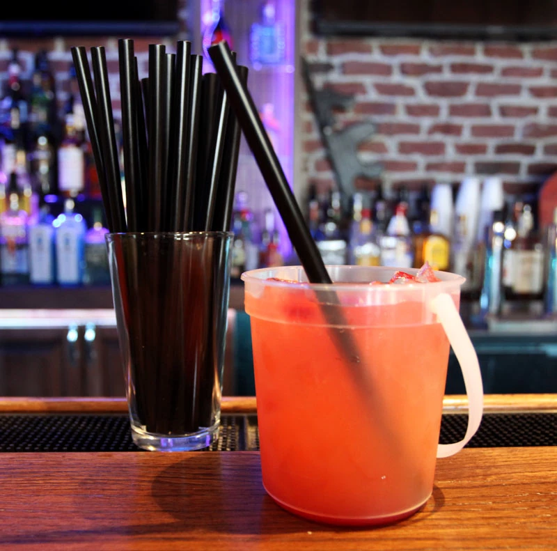 str-50blk-250mm-black-plastic-reusable-straws-bucket-bar.jpg BarProducts.com BarConic® Reusable Polypropylene Straws - 50 Pack Black 250mm BAR SUPPLIES