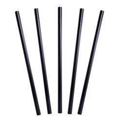 BarProducts.com BarConic® Reusable Polypropylene Straws - 50 Pack Black 250mm BAR SUPPLIES