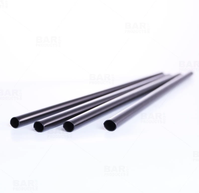 str-50blk-250mm-black-plastic-reusable-straws-side-bpc.jpg BarProducts.com BarConic® Reusable Polypropylene Straws - 50 Pack Black 250mm BAR SUPPLIES