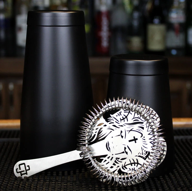 str-helen_tins-on-bar-bpc.jpg BarProducts.com BAR TOOLS Cocktail Designs Strainer - Helen