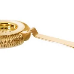 BarProducts.com Master Mixology BarConic® Long Ridged Handle No Prong Strainer - Gold