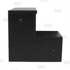 BarProducts.com BAR DECOR Wooden Liquor Shelves - 2 Tier - BLACK