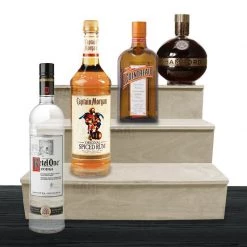 BarProducts.com BAR DECOR Wooden Liquor Shelves - 3 Tier - NATURAL