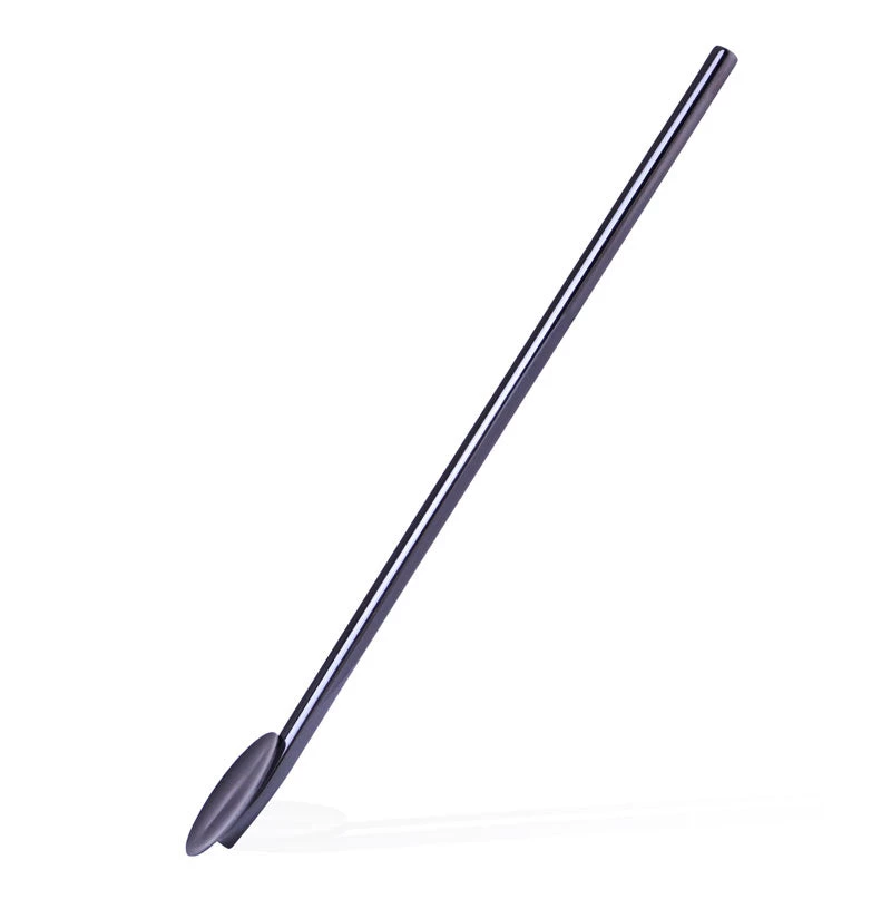straw-sp-gm-gun-metal-plated-straw-main-photo.jpg BarProducts.com Olea™ Straw Spoon - Gunmetal Plated Master Mixology