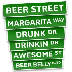 BarProducts.com "Street Signs" Kolorcoat™ Metal Bar Sign BAR DECOR