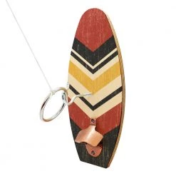 BarProducts Handcrafted Wall Mounted Surfboard Ring Toss Game With Bottle Opener - Vintage Surfboard Design SPECIAL COLLECTIONS