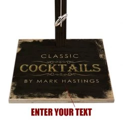 BarProducts.com Customizable Tabletop Ring Toss Game - Classic Cocktails